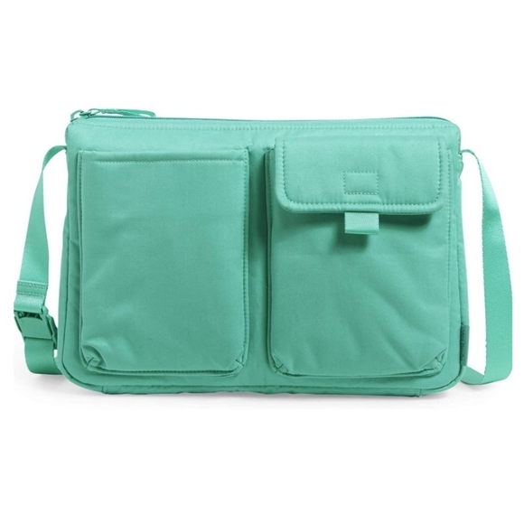 Vera Bradley Handbags - Vera Bradley Cotton Utility Small Crossbody Purse Turquoise Sky